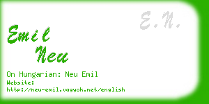 emil neu business card